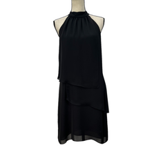 Load image into Gallery viewer, Laundry by Shelli Segal Black Chiffon Halter Dress Size 10