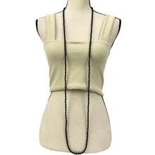 Load image into Gallery viewer, Long black Flapper girl necklace.