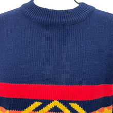 Load image into Gallery viewer, Vintage Vanderbilt Aztec Knit Pullover Sweater Size Medium