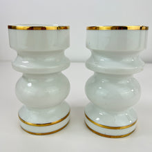 Load image into Gallery viewer, Shafford White & Gold Candlestick Set Made In Japan