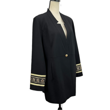 Load image into Gallery viewer, Chico's Gold Embroided Blazer Jacket Size 2