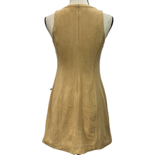 Load image into Gallery viewer, Tan Faux Suede Lace Up Dress Size 2