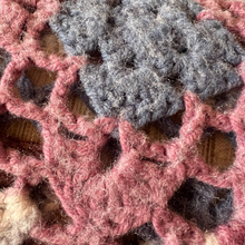 Load image into Gallery viewer, Wool Knit Granny Square Afghan Blanket 86 x52