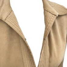 Load image into Gallery viewer, Vintage Faux Suede Camel Shirt Dress Size 8P