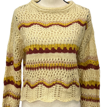 Load image into Gallery viewer, Alya Crochet Knit Women Sweater Size Medium