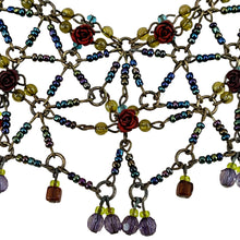 Load image into Gallery viewer, Vintage Hand-Beaded Glass Bead Bib Necklace