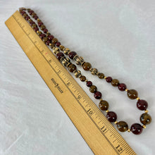 Load image into Gallery viewer, Vintage Polished Stone Bead Necklace 24"