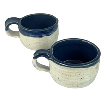 Load image into Gallery viewer, Blue Wild Horse Stoneware Pottery Mug Pair