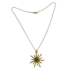 Load image into Gallery viewer, Handcrafted Sunburst Pendant Necklace Gold Plated