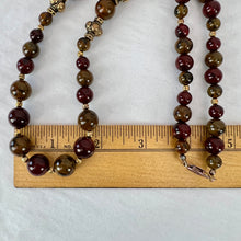 Load image into Gallery viewer, Vintage Polished Stone Bead Necklace 24"