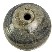 Load image into Gallery viewer, Signed Round Glazed Stoneware Pottery Vase