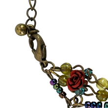 Load image into Gallery viewer, Vintage Hand-Beaded Glass Bead Bib Necklace