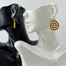 Load image into Gallery viewer, Ben Amun MMA Cuff Bracelet & Dangle Earrings Set 24 kt Gold Electroplated Brass