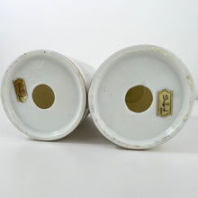 Load image into Gallery viewer, Vintage Shafford White & Gold Candlestick Holder Set