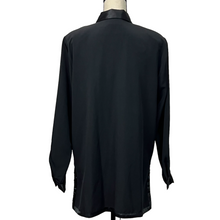 Load image into Gallery viewer, Christine and Jill Silky Black two-piece Pants & Blouse Set Size Large