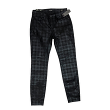 Load image into Gallery viewer, Buffalo Jeans Hope Mid Rise Skinny Stretch Black Coated Plaid Size 29