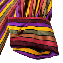 Load image into Gallery viewer, 90s Vintage Silk Shirt with Pants Outfit Set Size Large