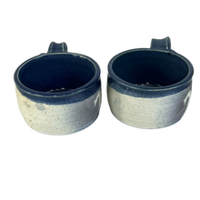 Load image into Gallery viewer, Blue Wild Horse Stoneware Pottery Mug Pair
