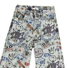 Load image into Gallery viewer, Adika High Waist Baggy Graffiti Denim Jeans Size 26