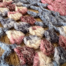 Load image into Gallery viewer, Wool Knit Granny Square Afghan Blanket 86 x52