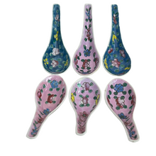 Load image into Gallery viewer, Vintage Chinese Porcelain Soup Spoons Hand Painted Enamel Flowers Set of 6