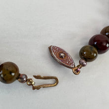Load image into Gallery viewer, Vintage Polished Stone Bead Necklace 24"