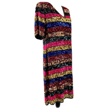 Load image into Gallery viewer, Gold Star Sequin Dress Size XL