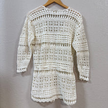 Load image into Gallery viewer, Vintage Open Knit Crochet Cover Up  Size Medium
