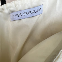 Load image into Gallery viewer, Miss Sparkling Cream Ruffle Hem Women Tank 
