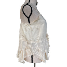 Load image into Gallery viewer, Miss Sparkling Cream Ruffle Hem Women Tank 
