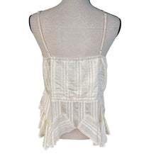Load image into Gallery viewer, Miss Sparkling Cream Ruffle Hem Women Tank 
