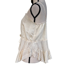 Load image into Gallery viewer, Miss Sparkling Cream Ruffle Hem Women Tank 
