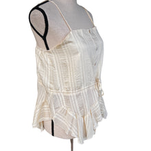 Load image into Gallery viewer, Miss Sparkling Cream Ruffle Hem Women Tank 
