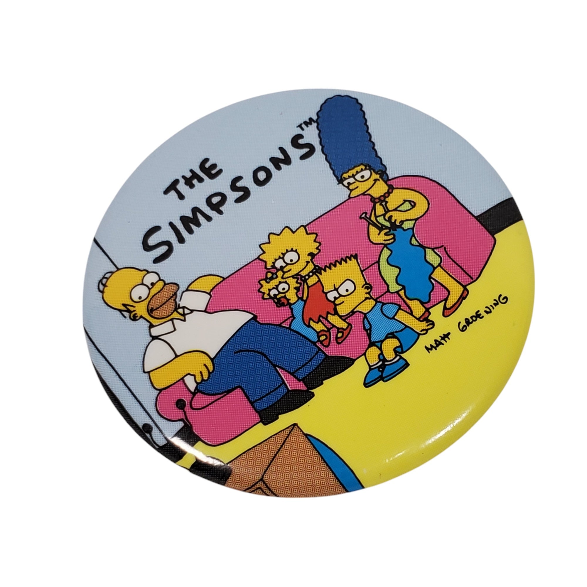 Vintage 1989 The Simpsons Button – Oliver Street Thrift & Vintage