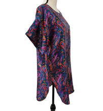 Load image into Gallery viewer, Vintage Purple Paisley Satin Nightgown Size Small
