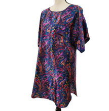 Load image into Gallery viewer, Vintage Purple Paisley Satin Nightgown Size Small
