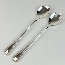 Load image into Gallery viewer, EP Zinc Silver Formal Serving Spoon and Fork Set
