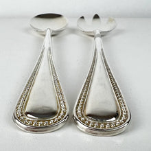 Load image into Gallery viewer, EP Zinc Italy Formal Silver Plate Serving Spoon and Fork Set
