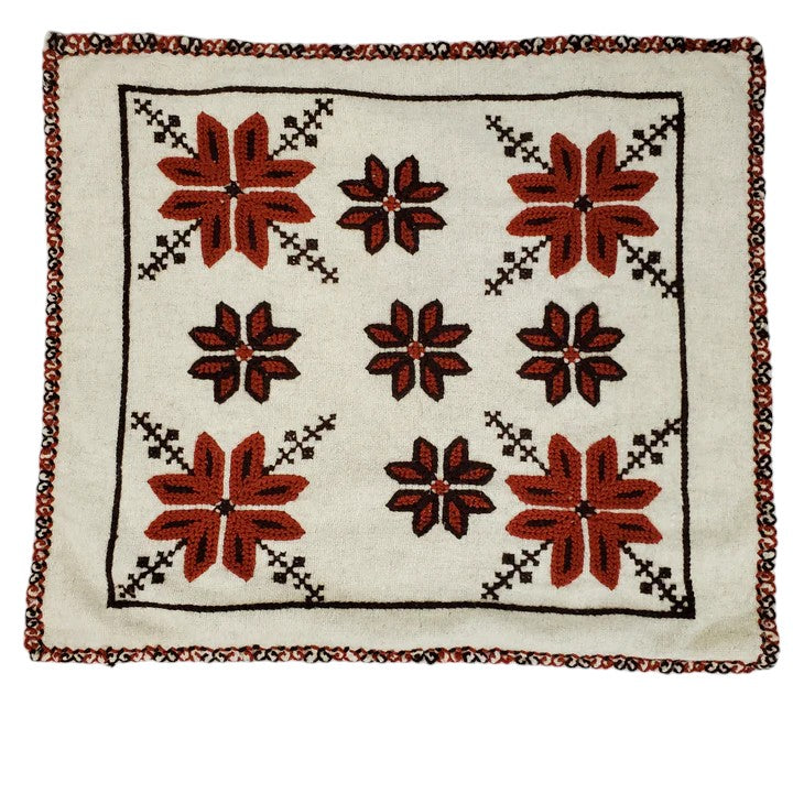 Earth Tone Embroidered Pillow Cover 26 x 30