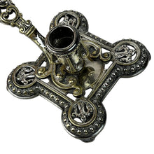 Load image into Gallery viewer, Ornate Silver Candlestick Holder with Handle
