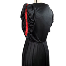 Load image into Gallery viewer, Vintage 80s Black Short Sleeve Dress Size Small

