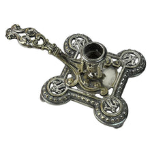 Load image into Gallery viewer, Ornate Silver Candlestick Holder with Handle
