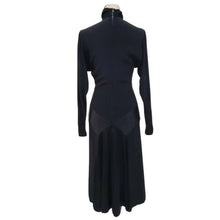 Load image into Gallery viewer, Vintage Black Dolman Sleeve Drop Waist Dress Size Small
