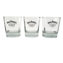 Load image into Gallery viewer, Jack Daniel&#39;s  Old No. 7  Rocks Glasses 3D Embossed Bottom Set of 3 3.5&quot;
