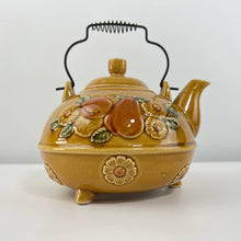 Load image into Gallery viewer, 50s Yellow Fruit &amp; Flowers Teapot

