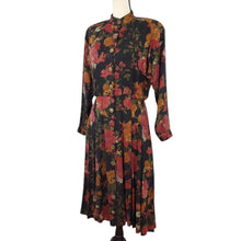 Load image into Gallery viewer, Long Sleeve Vintage Rayon Boho Floral Dress Size 6
