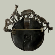 Load image into Gallery viewer, Vintage 925 Silver Safari Earth Dual Pendant Brooch
