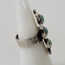 Load image into Gallery viewer, Vintage Native American Turquoise Ring 925 Silver Size 5.5

