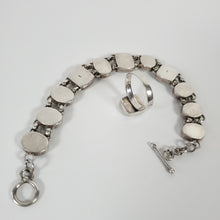 Load image into Gallery viewer, Vintage Inlay Ring &amp; Bracelet Set Ring Size 7.5 &amp; Bracelet 8&quot;
