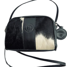 Load image into Gallery viewer, Leather Black &amp; White Cowhide Crossbody Bag
